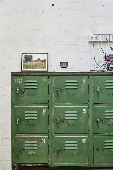 industrial green 1930's small two drawer metal box with handles|Vintage Industrial Green Metal Cabinet .